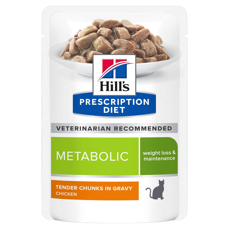 Hills Prescription Diet Feline Weight Management Food for Cats 12 x 85 g Chicken - Pack of 2