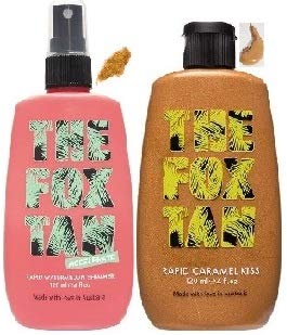 The Fox Tan Rapid WATERMELON SHIMMER Tanning Mist x 120ml & The Fox Tan Rapid Tanning Caramel Kiss x 120ml Tan Accelerator