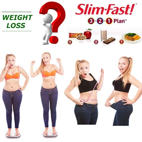 Slim fast Meal Replacement Summer Strawberry Powder Shake 438 G And 6, 95 Calories Snack Bars With AETN Measuring Tape