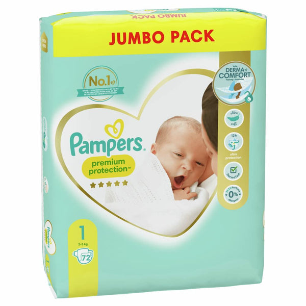 Pampers - Pampers Premium Protection (Size 1) Baby Swaddles 2-5 kg - 72 Pieces