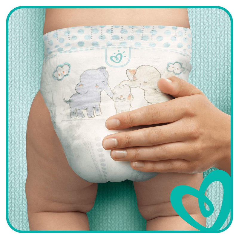 Pampers Baby-Dry Size 4, 44 Nappies, 9-14 kg, Essential Pack, Air Channels for Breathable Dryness Overnight