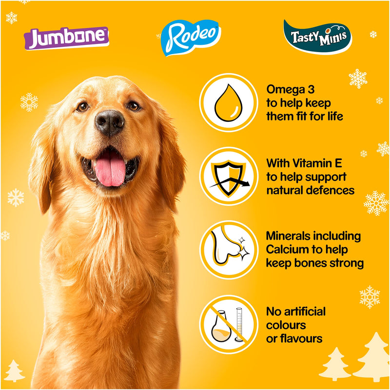 Pedigree 1 x Christmas Dog Stocking with 4 Packs of Treats Ideal