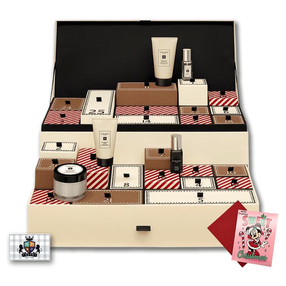 AETN Creations Jo Malone Advent Calendar 2023 - Experience A Countdown to Christmas with Exquisite Beauty Surprises and Luxury Fragrance Every Day