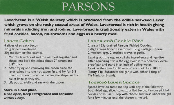 Parsons Laverbread Tin, 120g