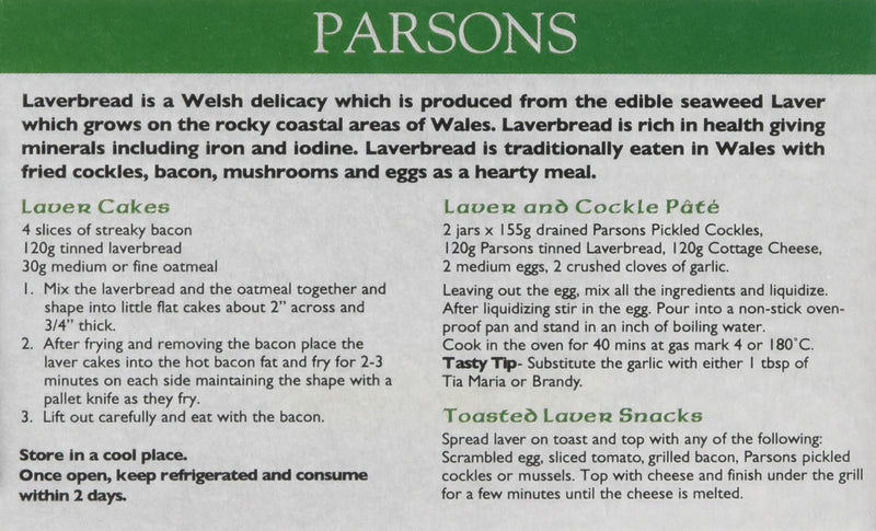 Parsons Laverbread Tin, 120g