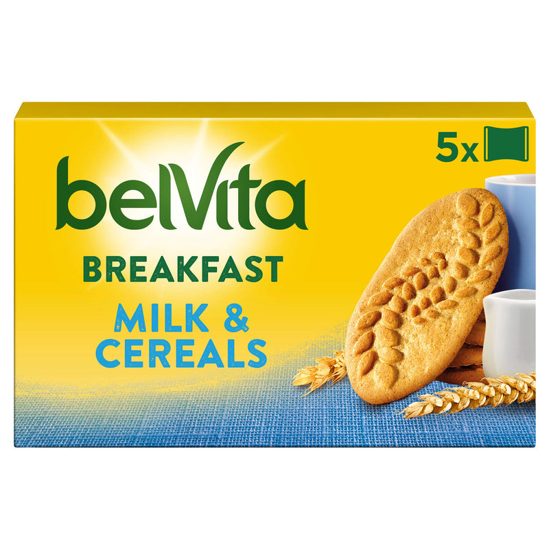 Belvita Breakfast Biscuit Cereals and Milk, 225 g Pack of 10