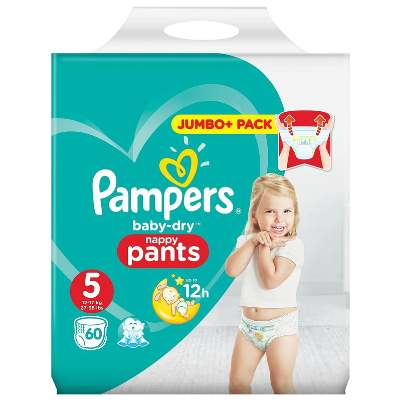 Pampers Baby-Dry Nappy Pants Size 5, 60 Nappy Pants