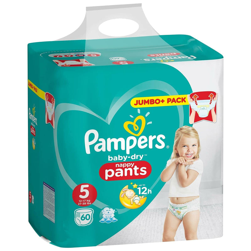 Pampers Baby-Dry Nappy Pants Size 5, 60 Nappy Pants