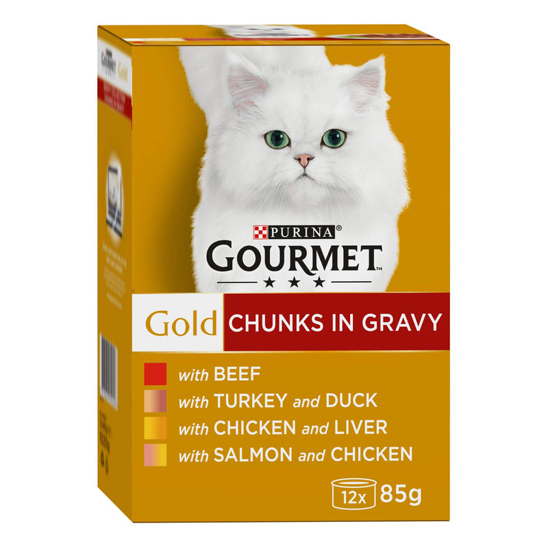 Purina Gourmet Gold Cat Food Gravy Collection, 12 x 85 g - Pack of 4