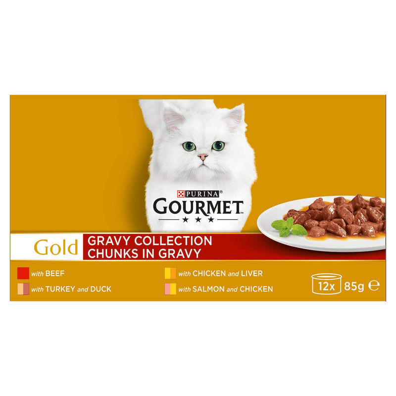 Purina Gourmet Gold Cat Food Gravy Collection, 12 x 85 g - Pack of 4