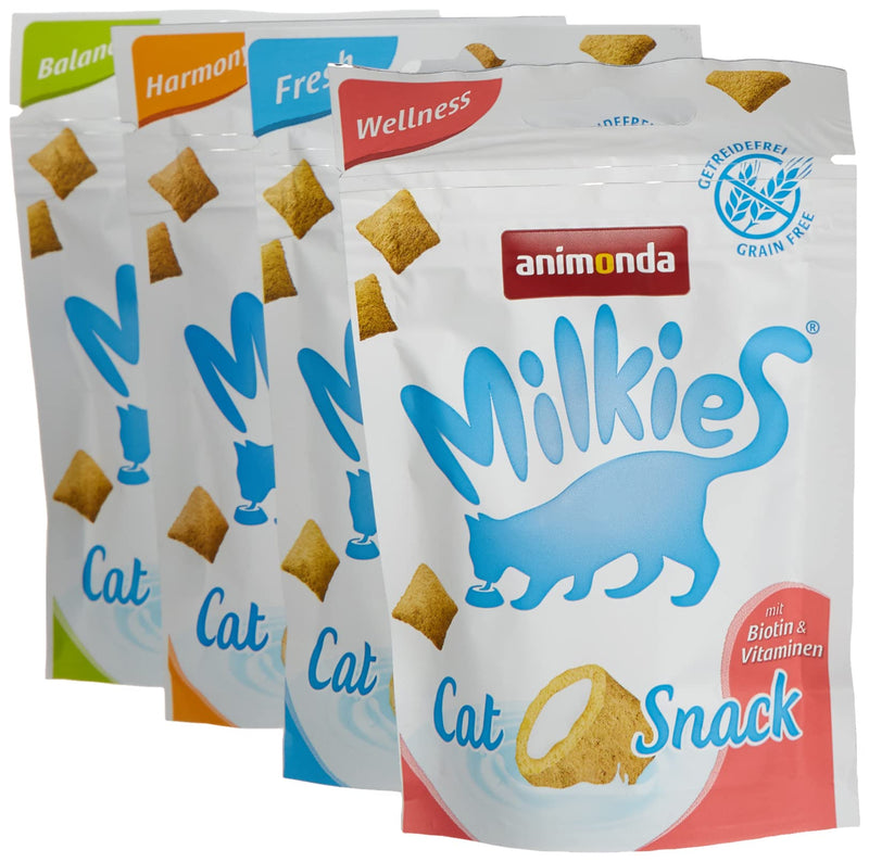 animonda Milkies, crunchy grain-free snacks for cats, cat treat, selection, 6 x 30g