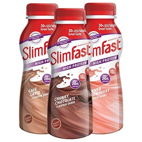 SlimFast 18 Mixed Meal Replacement Shakesgh Protein Shakes, 325ml