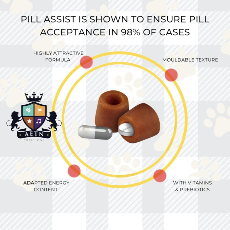 Pill Assist For Medium And Large Dogs Pack Of 2x224g Exclusive Treat Makes Giving Medicine To Easy With Moderate Calorie Content Plus AETN Creations Fridge Magnet