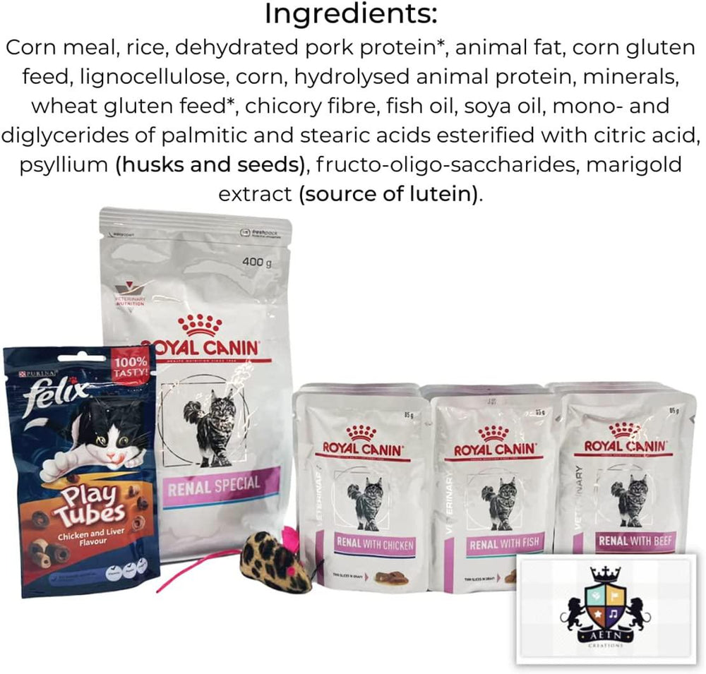 Renal Cat Food Bundle Of 400g Dry Biscuits With Wet Pouches In Beef S Aetnfuture
